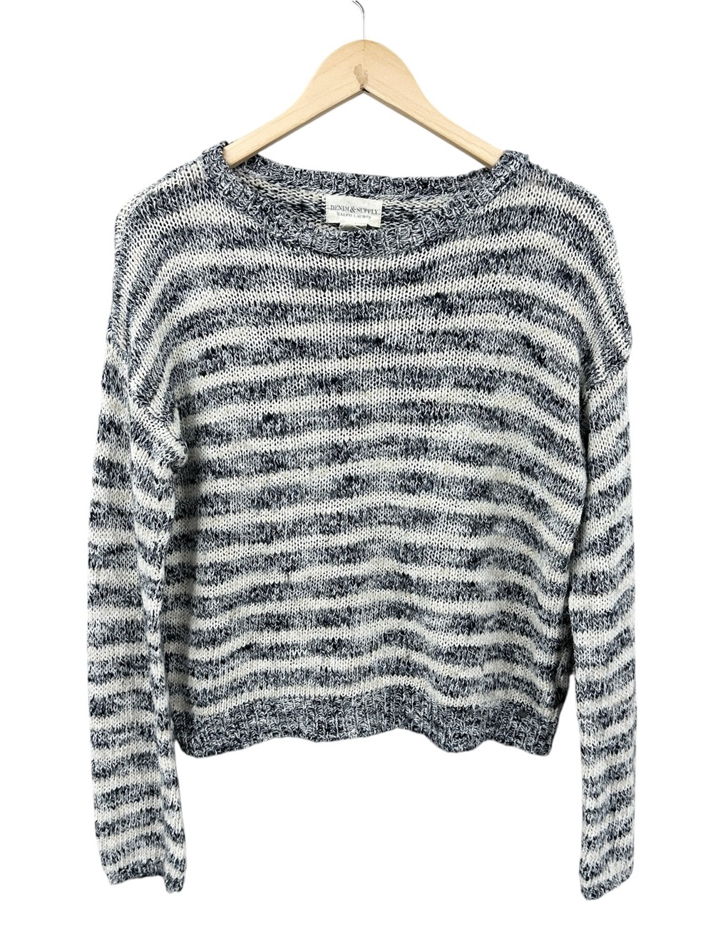 Ralph Lauren DENIM & SUPPLY Sweater Top Striped Open Knit